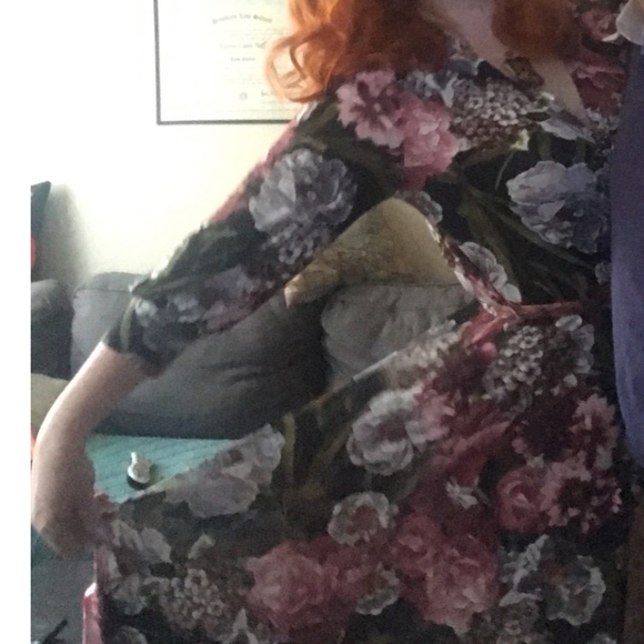 Dramatic Janette Floral Fall Maxi Gown Size Medium - Picture 2 of 7